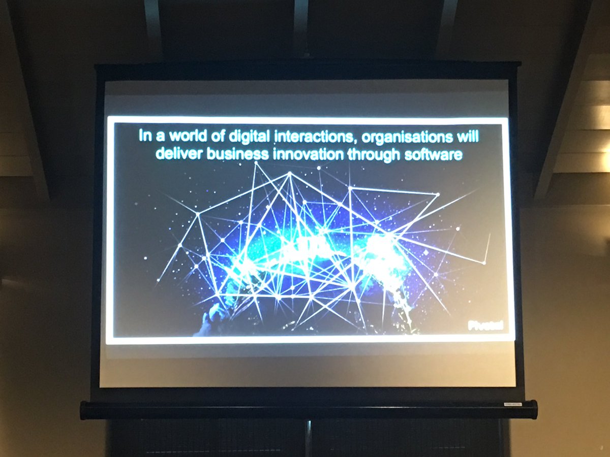PvdBree's tweet photo. A introduction to pivotal’s cloud foundry proposition #Transform17 @ITQ presented by @FaizParkar starts with a statement I hear frequently #applicationdelivery #digitaldisruption #change but what is it really and how do we deal with it? @pivotal please enlighten me 😀 https://t.co/QKOxHAUHNs