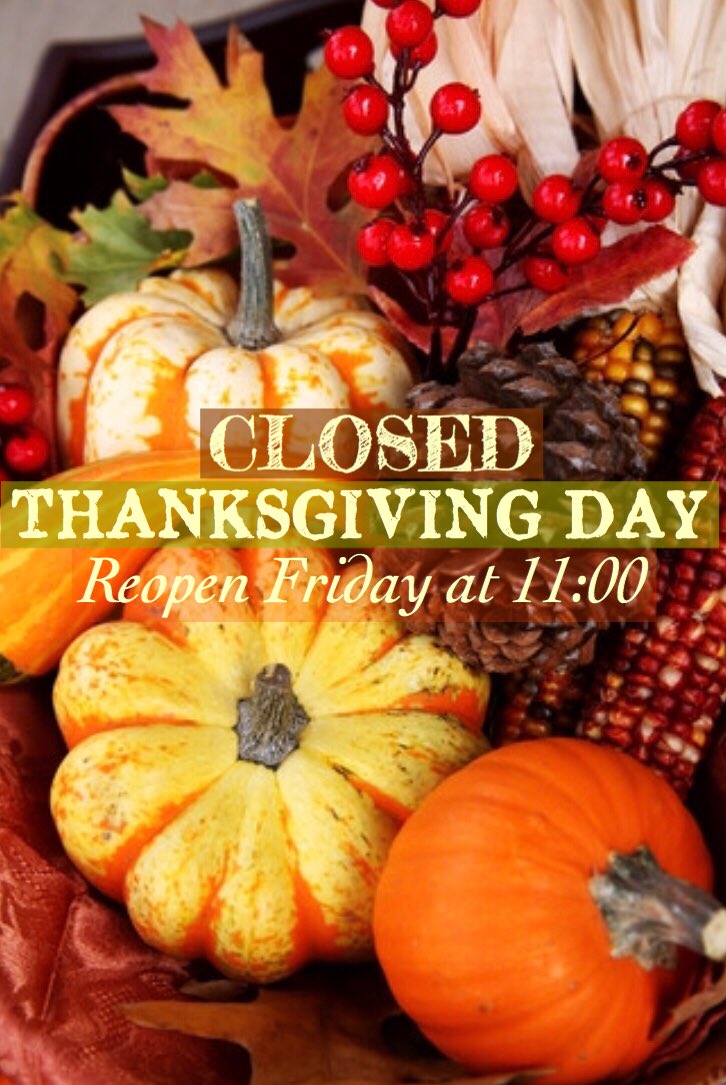 downtowngrille1's tweet photo. Open normal hours all week except Thursday! #happythanksgiving https://t.co/hdULR1h8GB