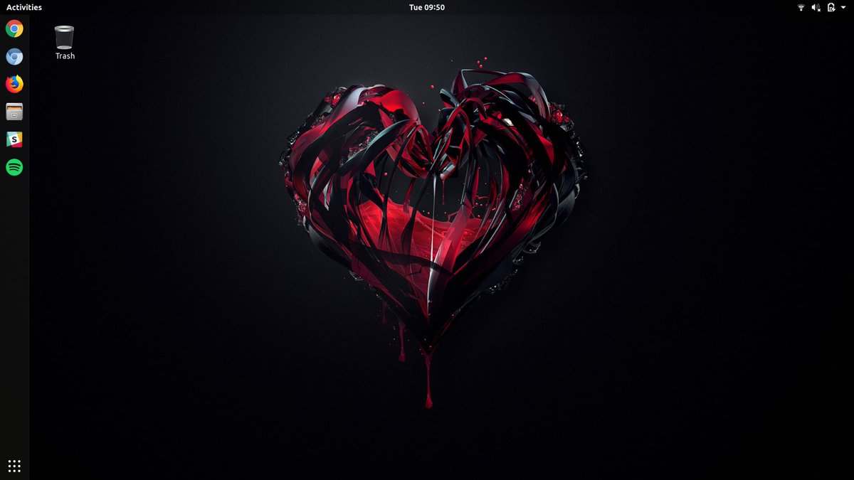 FelicianoTech's tweet photo. My #Ubuntu1710 desktop. My work environment tends to match my mood and feelings. https://t.co/CUAnFWz8dc