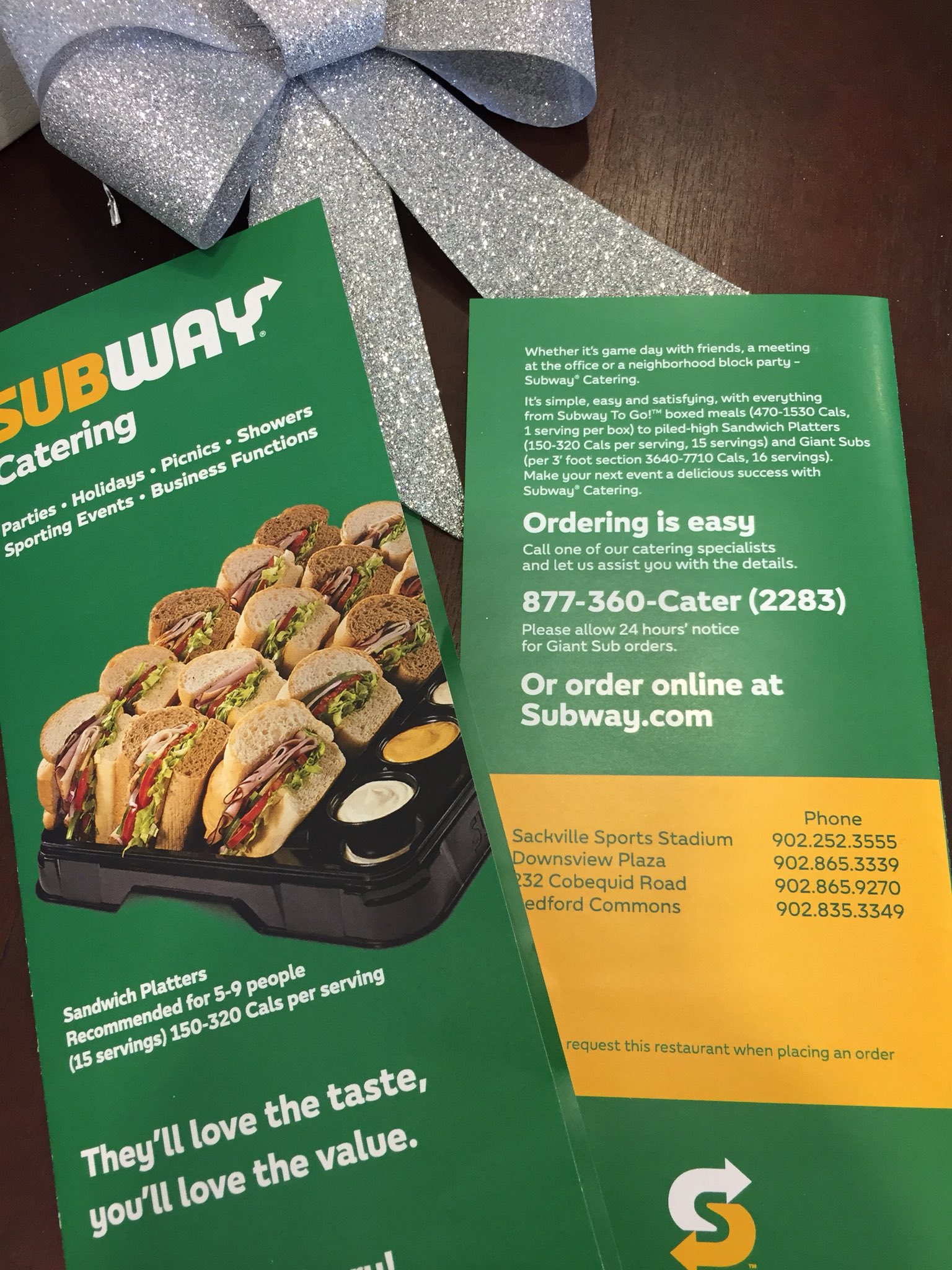 Subway 2024 catering prices
