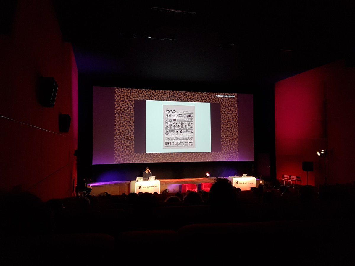 JeanChrist_S's tweet photo. Helena Ichbiah de @ichetkar  "faire une identité globale pour une marque, n'est pas un copier coller sur du Mock Up mais raconter une histoire " 

#AdobeCreativeMeetup https://t.co/W0ci4eoxO2