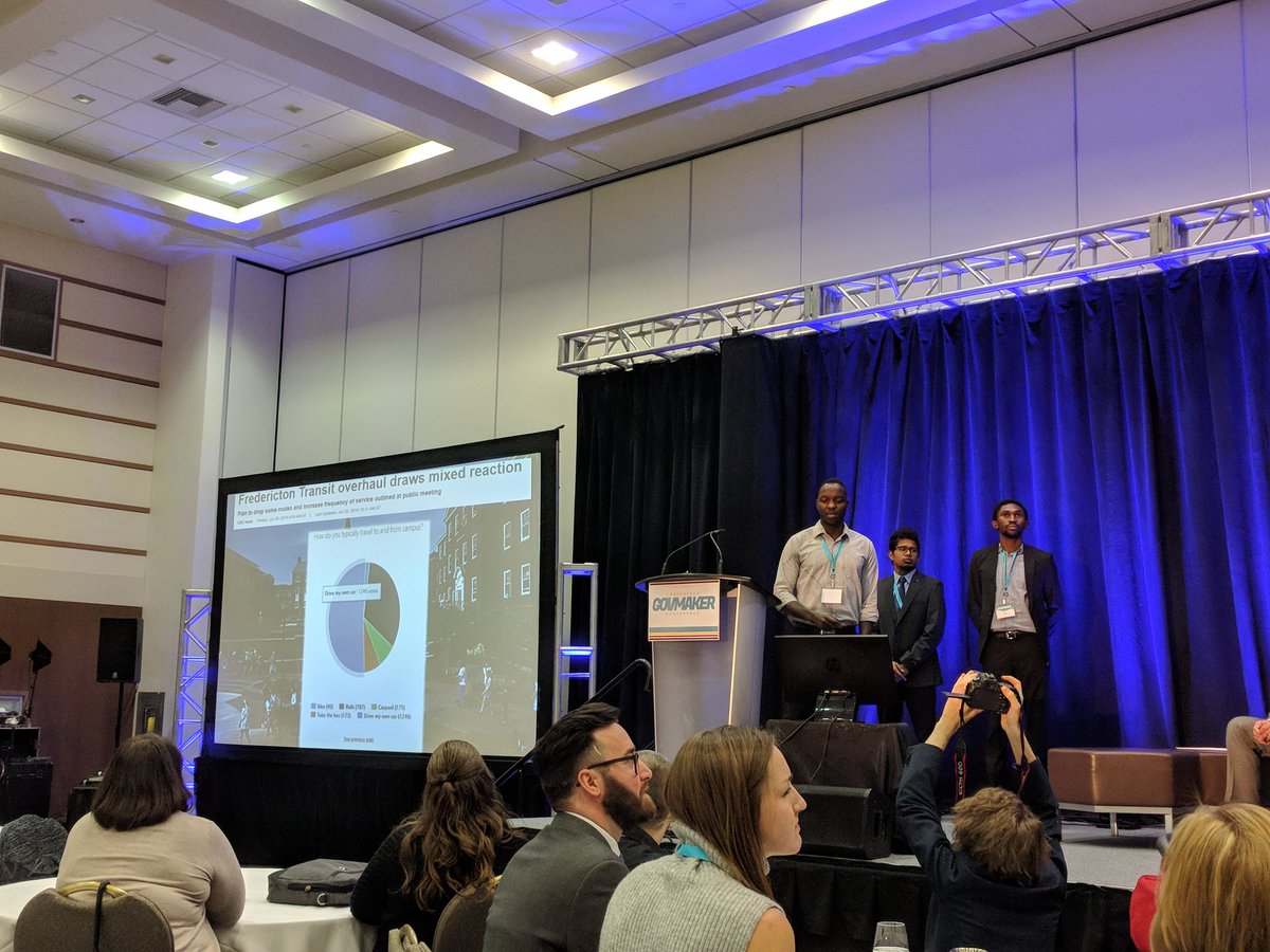 sboots's tweet photo. Up now, #ODVC challengers looking at, how to improve Fredericton Transit with express busses. #GovMaker #opendata https://t.co/1HXyJzVdOe