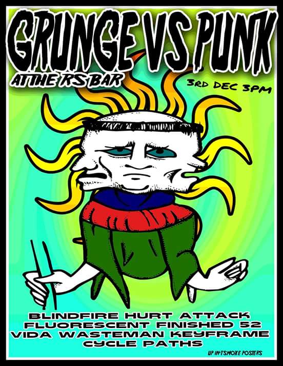 Finished52offic's tweet photo. Gig for people in Sheffield another grunge vs punk do, come down and get drunk with us on the 3rd of December. #grunge #Punk #music #GIG https://t.co/XtJfTQuO3z