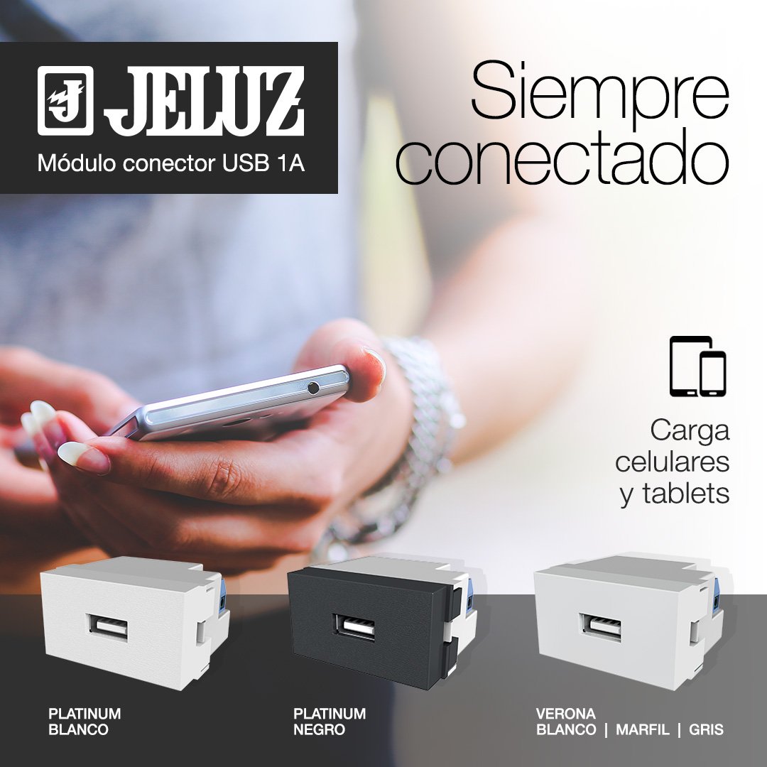 Siempre conectado 🔋✔ Módulo conector USB 1A 👌😉 jeluz.net
