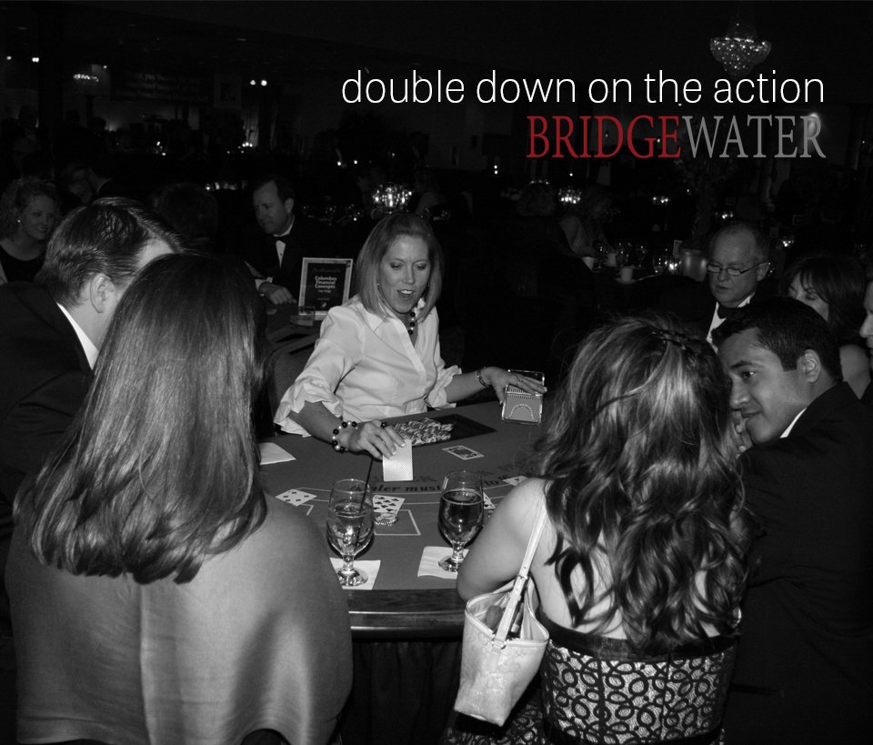 BridgewaterBanq's tweet photo. Double Down at Bridgewater. Make your next company party a casino night and be a big winner with your staff. #columbus #614 #casinonight #companyparty #companyevent #fundraiser #614events https://t.co/lIEGmF4YmU