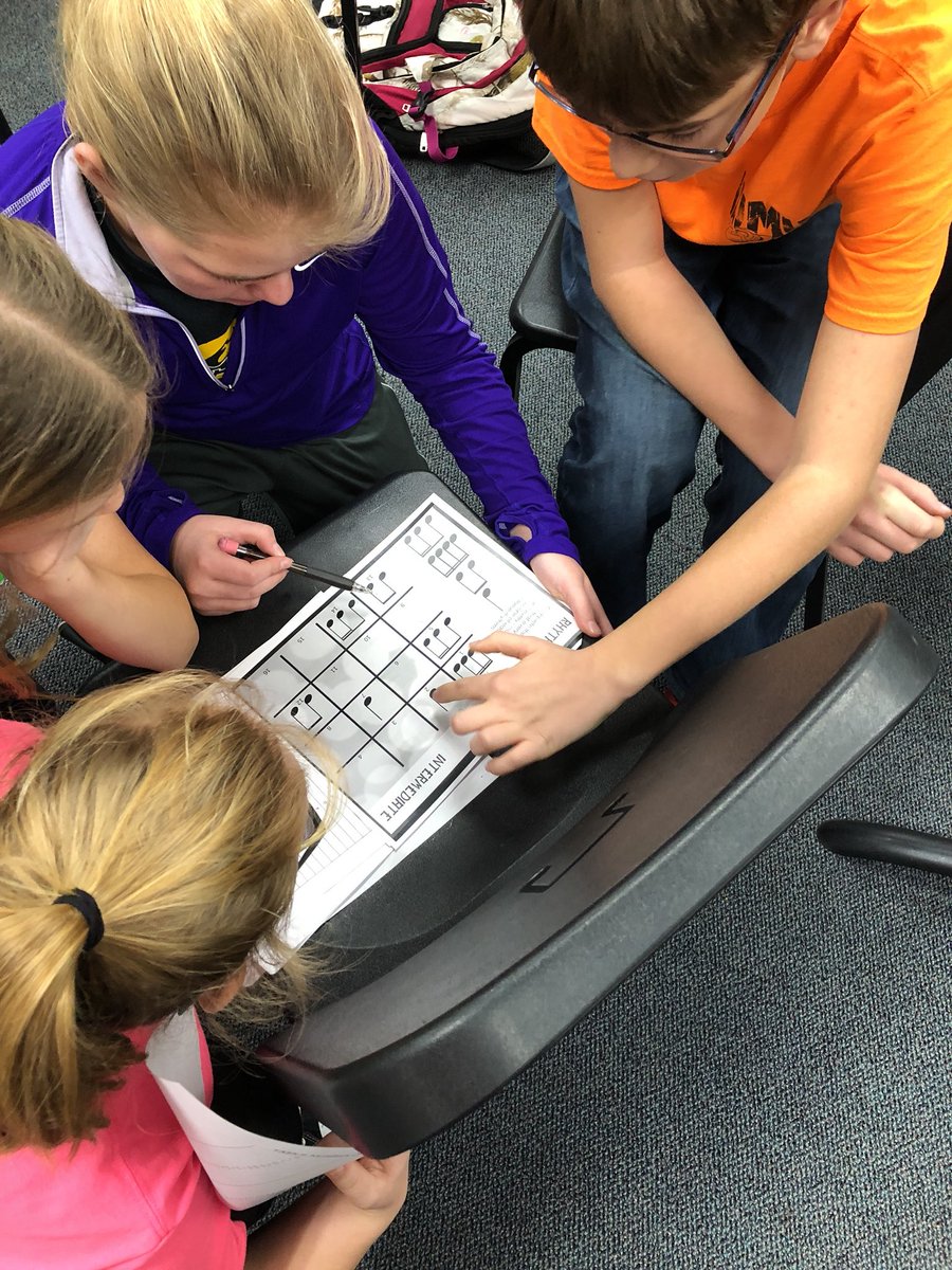 Carlo_MusicEd's tweet photo. First team to reach the second clue: Rhythm Sudoku! #wmucsd https://t.co/nfb732u65P