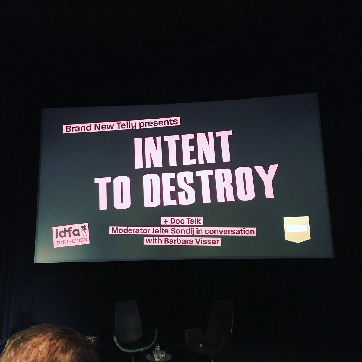 BrandNewTelly's tweet photo. Trots partner van #Idfa. Nu screening van Intent to destroy. Makers en marketeers in een ruimte. #docu #content #inspiratie https://t.co/sBJtpYKNdc