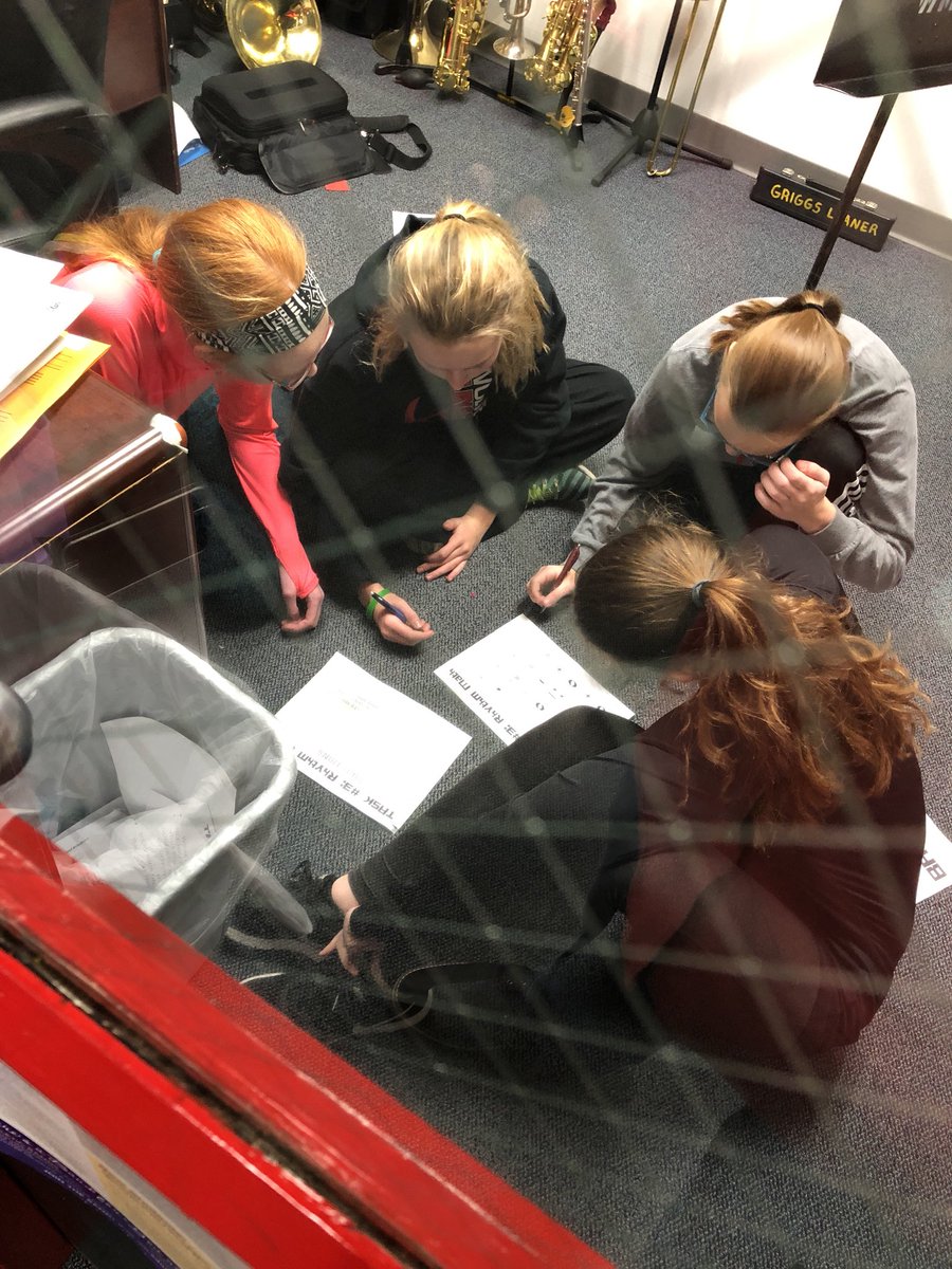 Carlo_MusicEd's tweet photo. A different group sped through the sudoku and is on the third clue! This will be a close race! #wmucsd #escapethebandroom https://t.co/n8a81bVSwK