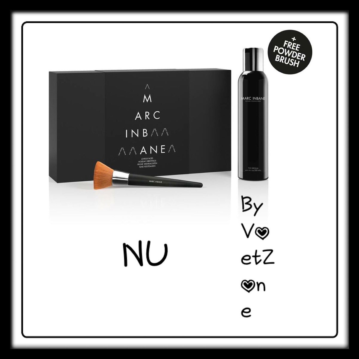 VoetZone's tweet photo. Feest aktie
MARC INBANE€39,95
Bij aankoop van spray GRATIS brush
in supermooie kadoverpakking #marcinbane #tanning #sinterklaas #kerst #kado https://t.co/K8e0dvxl2G