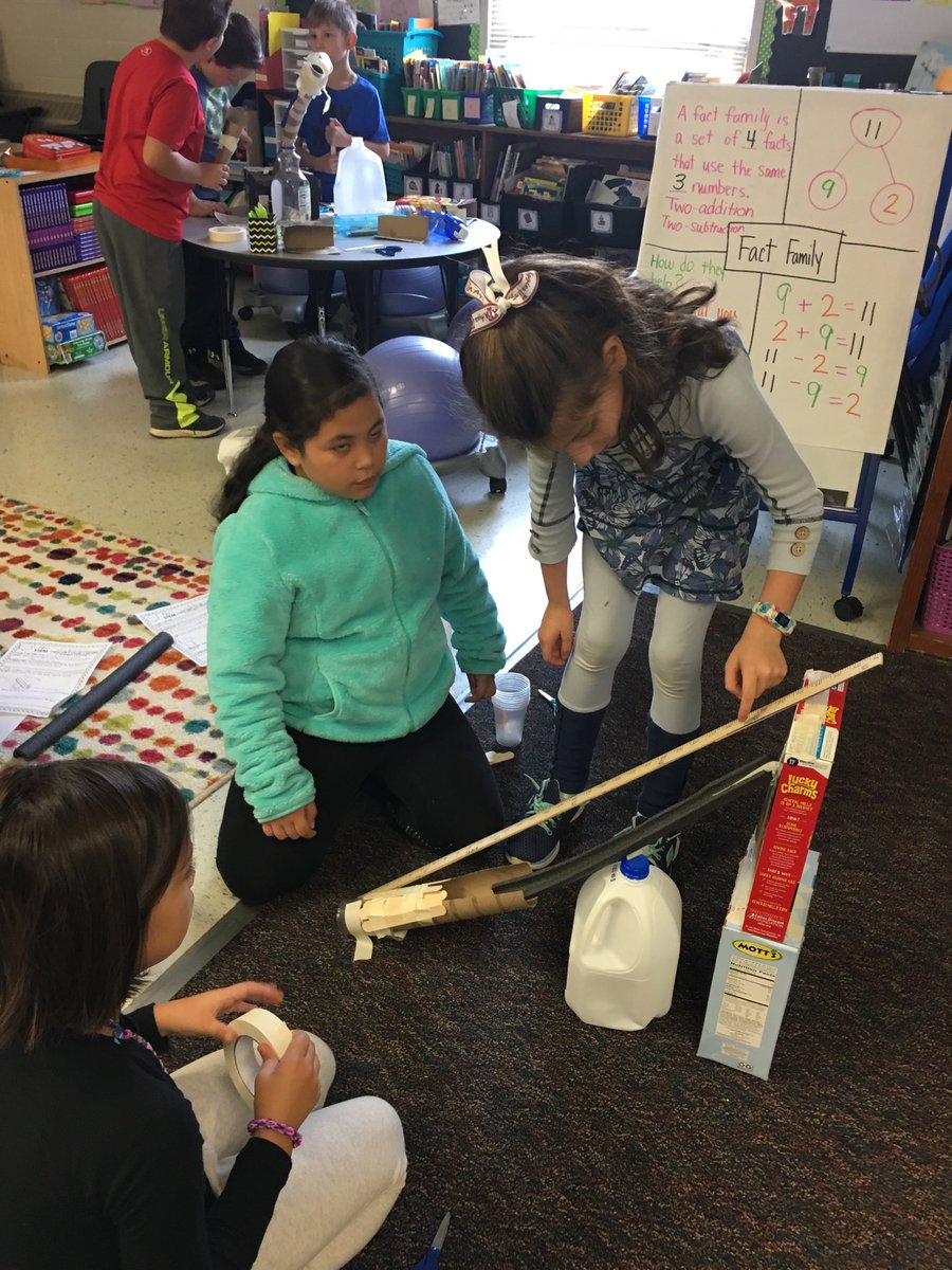 MrsLynchK's tweet photo. STEAMwork... that's STEAM+teamwork. @emerickelem1967 #STEAM #love2ndGrade #acornchute https://t.co/nMjJPskiG4