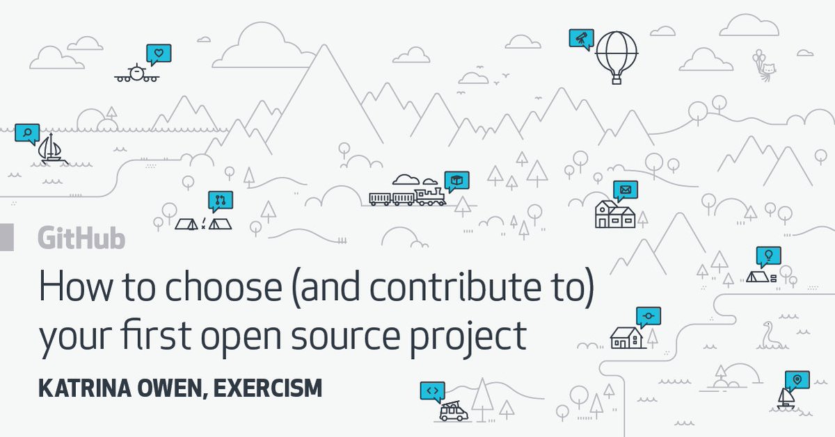Your first open source contribution can be daunting. Here's a little help getting started from <a href="/kytrinyx/">Katrina Owen</a>, maintainer of <a href="/exercism_io/">Exercism 💙</a>. github.com/collections/ch…