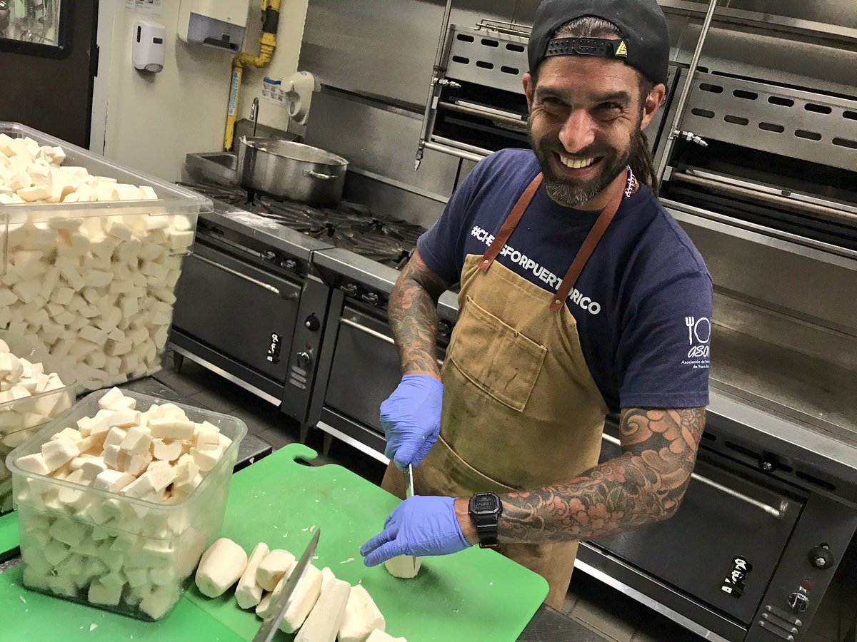 chefjoseandres's tweet photo. For Thanskgiving here in Puerto Rico, we're serving up root veggie mash. 🍠🔪🥔 Just like the classic, but with a local twist! #ChefsForPuertoRico is teaming up w @MarriottIntl today to serve communities in need across the island. Together, we are #PRStrong! 🇵🇷 #MarriottFamily https://t.co/GyjBFVI6Gd