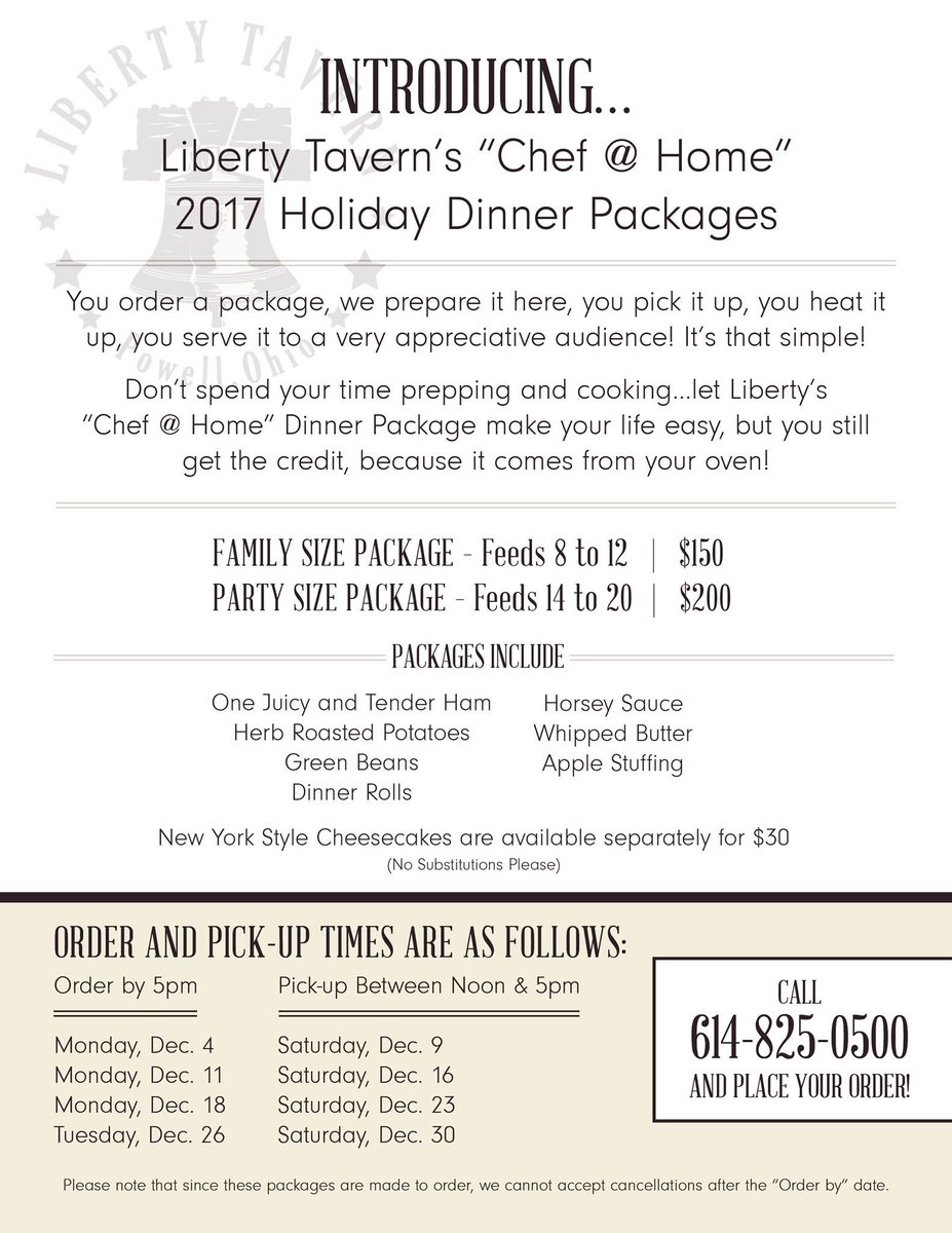 libtavernpowell's tweet photo. INTRODUCING…Liberty Tavern’s “Chef @ Home." Where we cook and you get the credit! https://t.co/8sOUgfvYk7