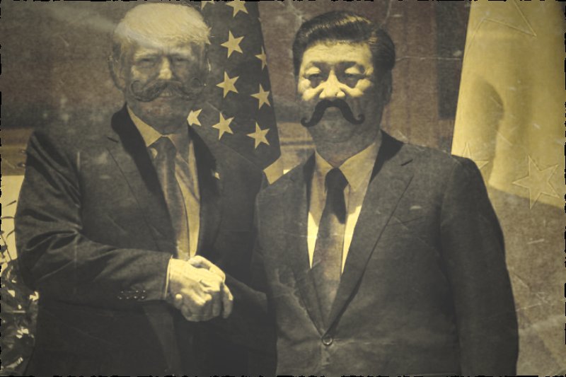 RusePaper's tweet photo. President Dunderhead fails to procure the riches of the orient! #POTUSinAsia #TrumpInChina https://t.co/LhPK1fXIlL