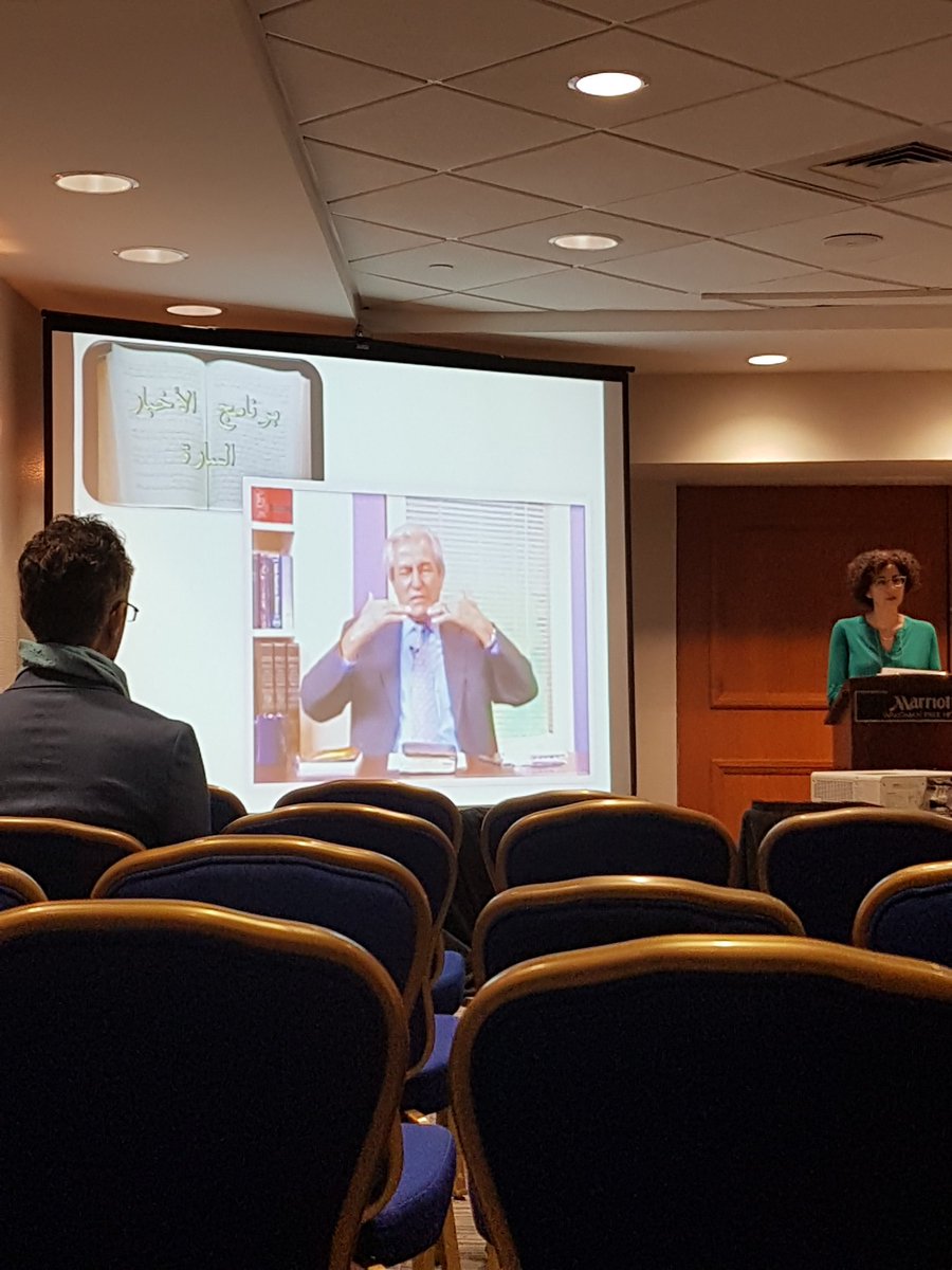 egyptmigrations's tweet photo. #MESA2017DC Day 4: the first charismatic religious programming in the Middle East was Christian. - Dr. Febe Armanios on Ellias Malki and the rise of American-style evangelical Christian television. https://t.co/60udmmytwg