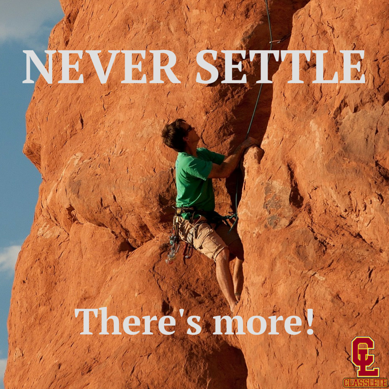 ClassleteChris's tweet photo. Never Settle. There's More!

#NeverSettle #ImAClasslete #StudentAthlete https://t.co/AvGeACteIF
