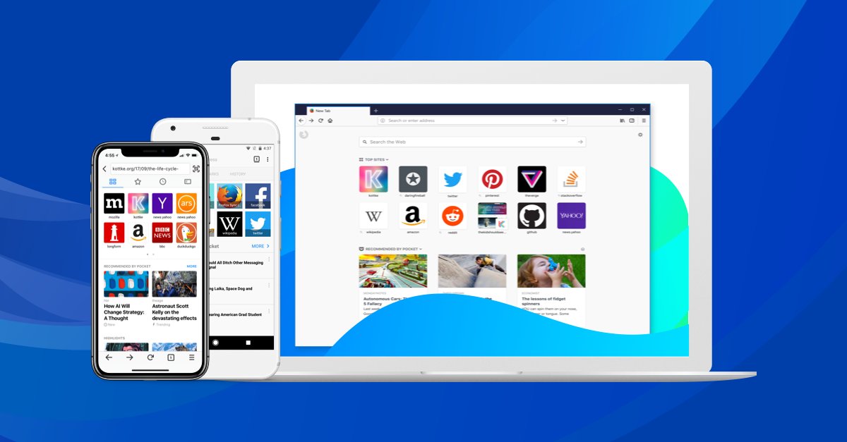 firefox's tweet photo. speed: ✔︎
privacy: ✔︎
fresh new look: ✔︎

Firefox for mobile is all new, too. Check it out: https://t.co/U6bMCLrVMM https://t.co/zWQI0iaHUR