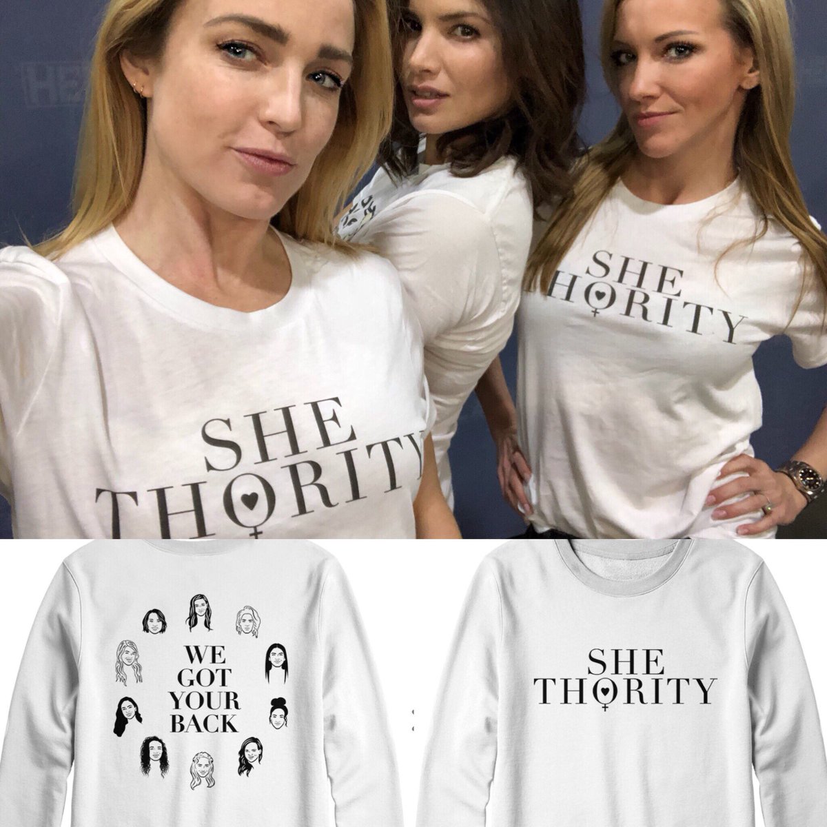 shethority's tweet image. GIVEAWAY! 🙌 Retweet for your chance to win a #shethority shirt we’ll pick 5 ppl tomorrow! #wegotyourback 💖