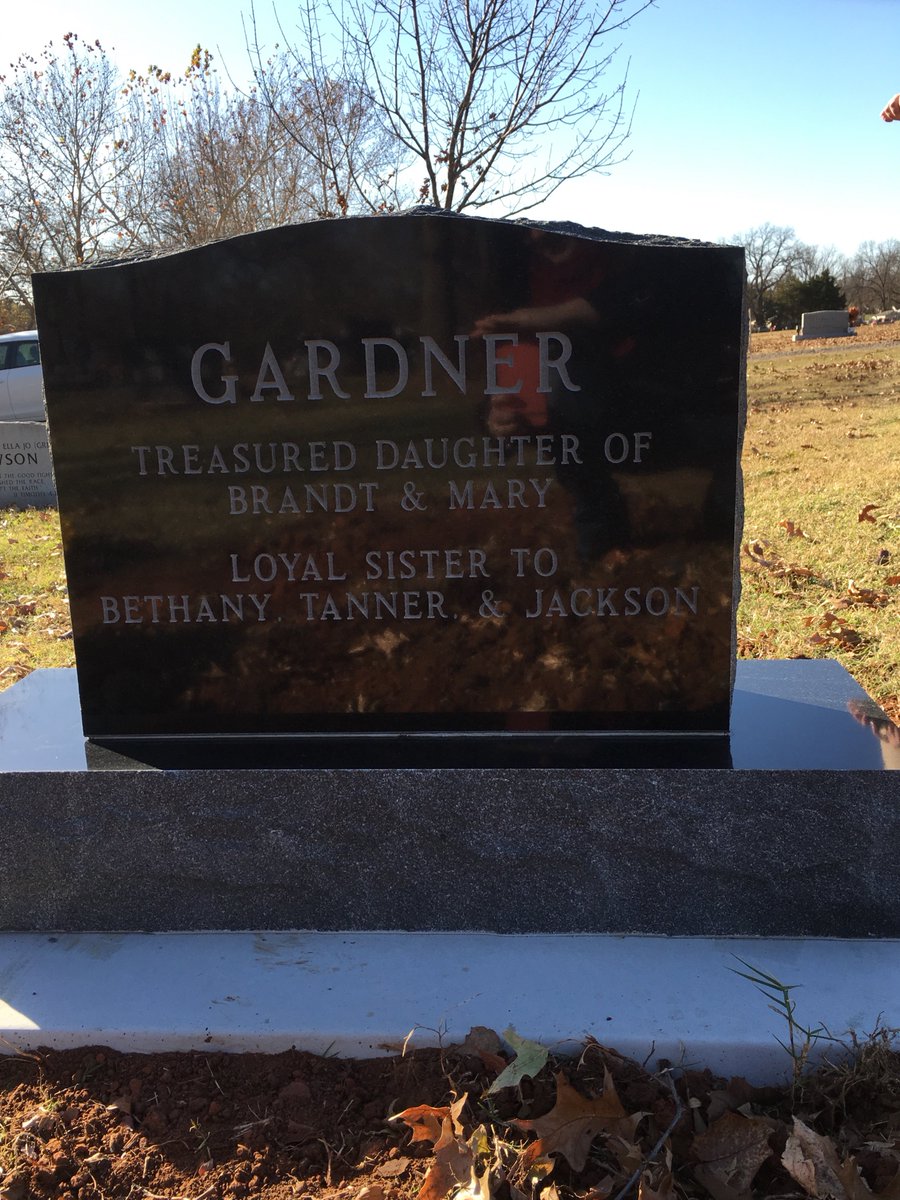 paitongardner's tweet photo. Paiton’s headstone was set today https://t.co/dMgvteCbFj