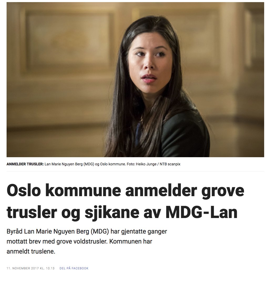 forsberg's tweet photo. Er du hakke sprø, @jarleaabo? Eller bare et forferdelig menneske? Å fremstille byråden som et slags luksusdyr når hun må kjøres rundt fordi hun har fått grove trusler er jo helt sjukt! https://t.co/HMH09z14hf