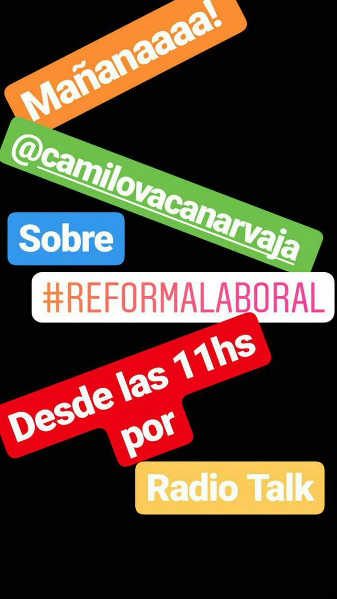 La foto lo dice todooo, Mañana nos visita <a href="/VacaNarvaja/">Camilo Vaca Narvaja</a> para hablar de la #ReformaLaboral y MUCHO MAS! Desde las 11 ñor radiotalk.com.ar ☄💪💣
