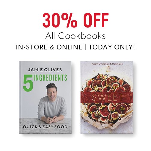 ChaptersCrowft's tweet photo. Today only! Get cooking and save 30% OFF Cookbooks to suit any appetite. In-store and online. Nov 21. Exclusions apply. https://t.co/OI5pLJ5dv9
