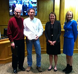 Associa's tweet photo. Congrats to Pioneer Trails HOA for winning the Sustainable Energy Award from the @CityofEP Water Department. The board was recognized for improving the community irrigation system. #CitiesManagement #HOASuccess https://t.co/dMbOZEHjTZ