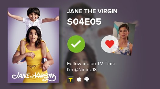 ChoupiZila's tweet photo. J'ai enfin vu S04E05 Jane the Virgin! #JaneTheVirgin  #tvtime https://t.co/2oSuZqzQ7J https://t.co/Sihg7QOTYu