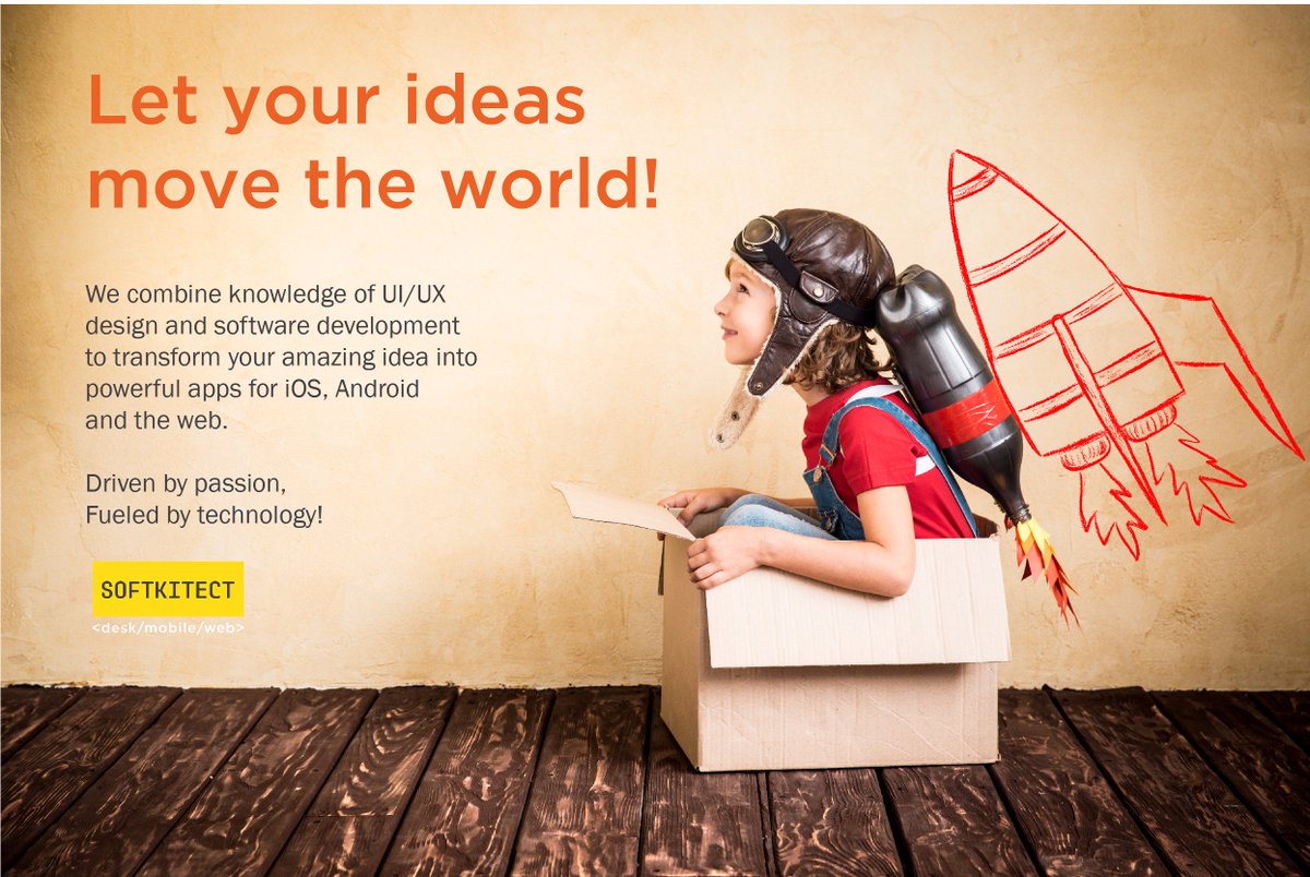 Softkitect's tweet photo. Let your ideas move the world! https://t.co/einNe1U9WM
.
#softwaredevelopment for #smallbusiness #ideasmovetheworld
#letyourideasmovetheworld #quetusideasmuevanalmundo
#softkitect https://t.co/YFmx1ZGOx3