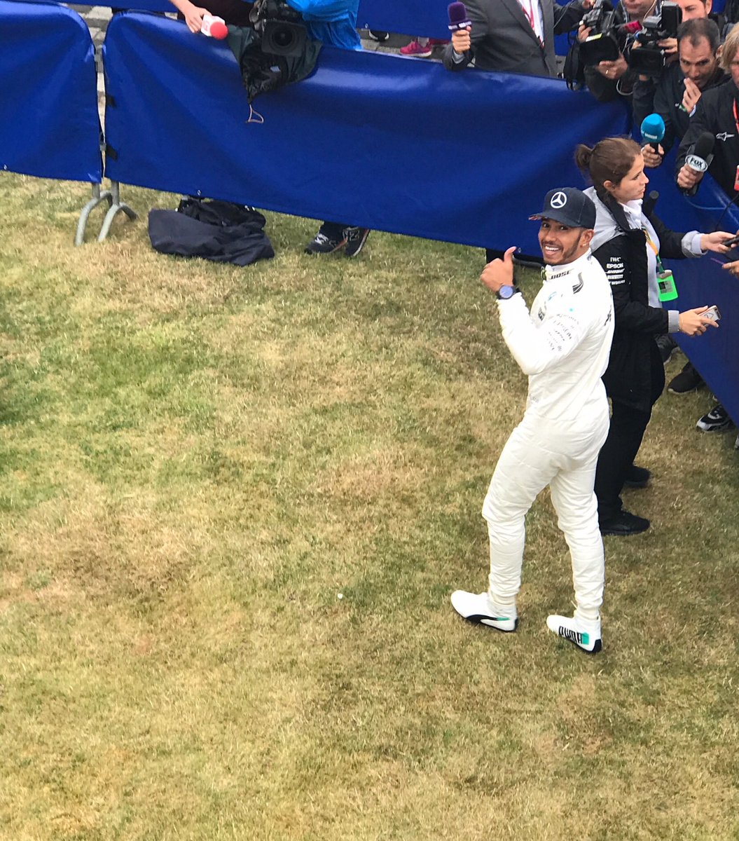 Pole, Fastest Lap and 1st Place. Top drawer <a href="/LewisHamilton/">Lewis Hamilton</a>. Thumbs up from us too.