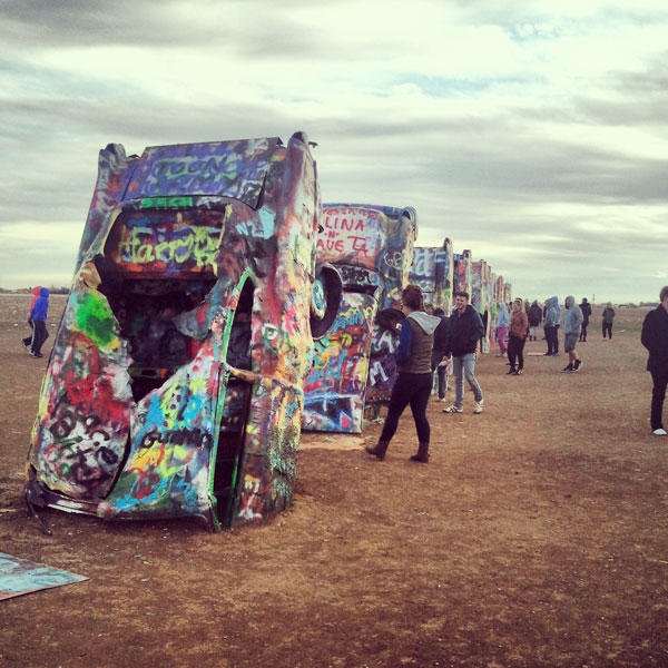 ContikiUSA's tweet photo. Because, why not? #CadillacRanch #SouthernAdventure | https://t.co/pjVAf4YhR4 https://t.co/XEaRg3R5ta