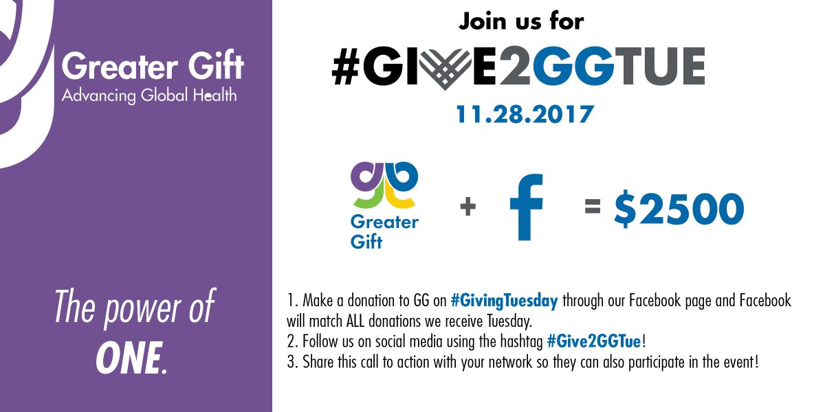 GGIgreatergift's tweet photo. Join us for #GivingTuesday and help us raise $2500 to further our impact in clinical trial awareness! #Give2GGTue https://t.co/Tzjq5fz3Jg