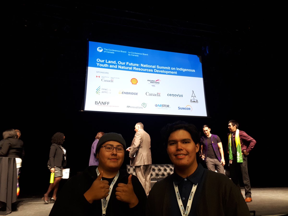 OutlandCamps's tweet image. Thanks to Sayber Spade, Lucas DePerry and Dave Bradley for representing @OutlandCamps in Calgary at the @ConfBoardofCda  Our Land, Our Future: National Summit on Indigenous Youth and Natural Resource Development Conference! Good Luck to Dave Bradley who presents tomorrow!