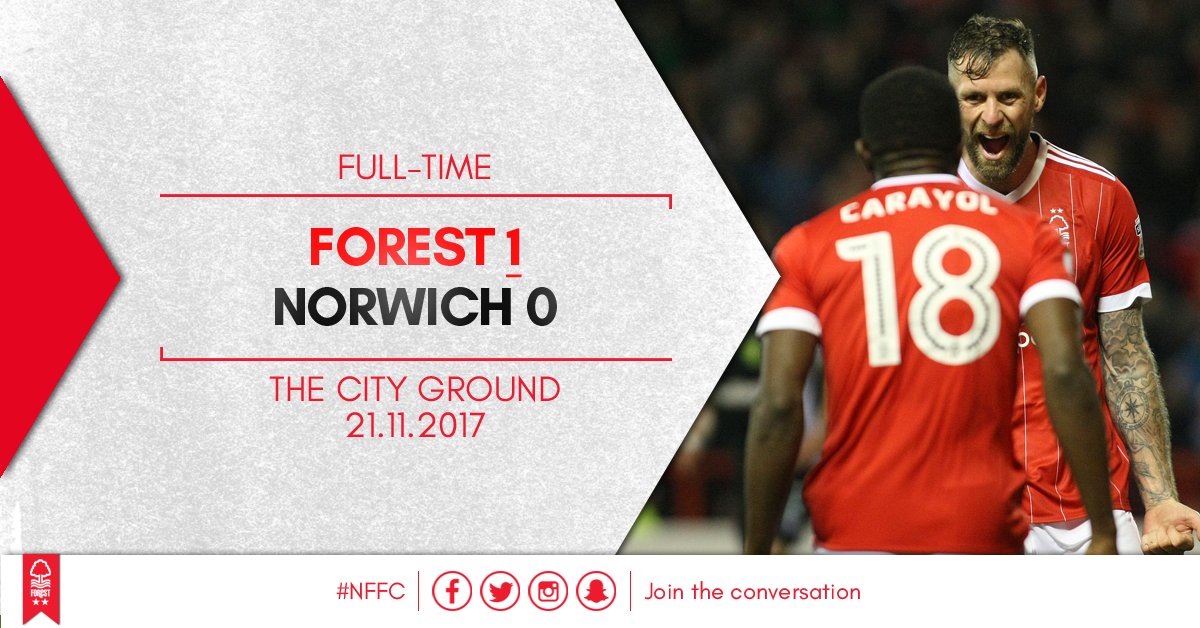 Full-time: #NFFC 1-0 <a href="/NorwichCityFC/">Norwich City FC</a> (Murphy 77'). Report and reaction to follow from The City Ground...