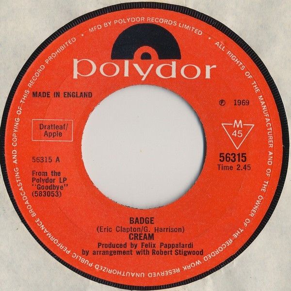 GeorgeHarrison's tweet photo. #OTD 21NOV1968 George records with #Cream at #IBCStudios, London. George plays guitar on "Badge" for the band's final #Goodbye album. Written by #EricClapton and George. 
Stream: https://t.co/T6PnsAo4Cf https://t.co/5LvmgzJB8W