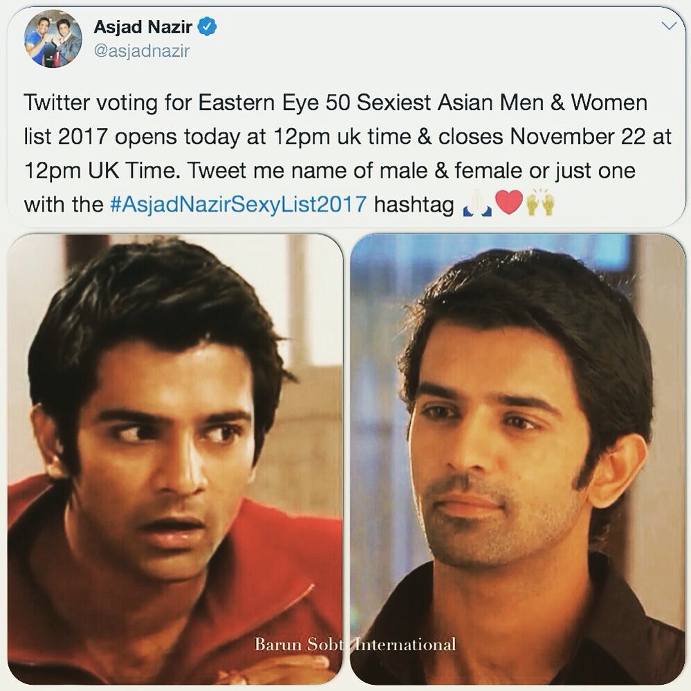 BarunInt's tweet photo. My vote goes to #BarunSobti  #AsjadNazirSexyList2017
@asjadnazir https://t.co/jvmuNuiyg9