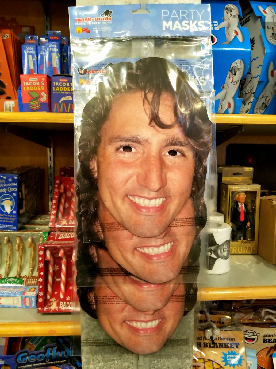 Justin Trudeau Party Masks! kiddingawound.com/justin-trudeau…