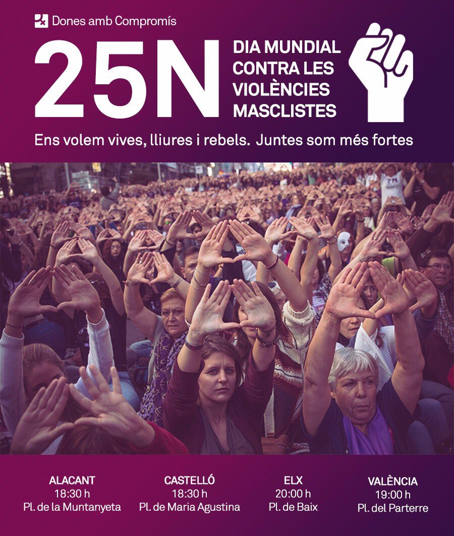 FeministesPV's tweet photo. El #25N no faltes ! #EnsVolemViVes #EnsVolemLluires #EnsVolemRebels https://t.co/HOHz4LXIE3