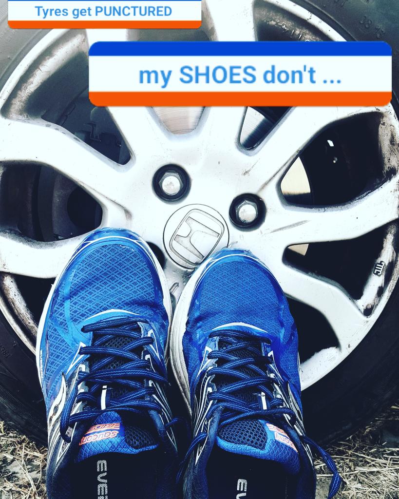 neerajkatoch1's tweet photo. #Tyres get PUNCTURED
my #SHOES don't 

#run #runadhm #ADHMX #saucony #everrun #HalfMarathon #RunForFun https://t.co/33nz8GlZeD