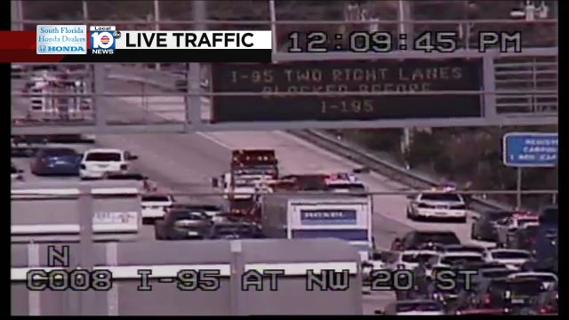 Chase & Bailout has two lanes blocked on I-95 NB at I-195. Expect delays! #traffic https://t.co/s4WbL5DV6U