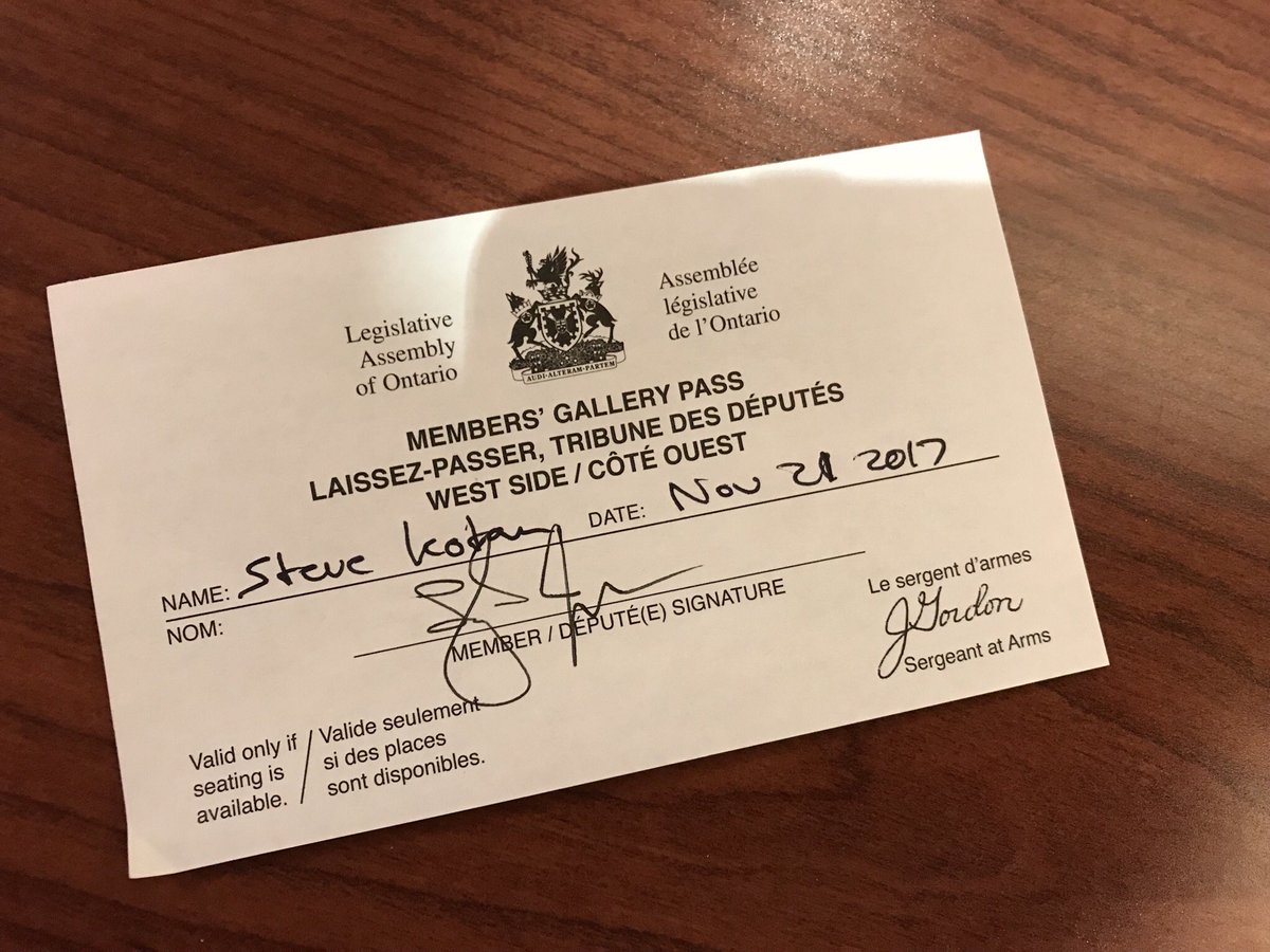 realtornorthbay's tweet photo. Guess who’s name got announced before Question period in the Ontario Legislative Assembly today? Thank Nipissing MPP @VictorFedeli and your fellow colleagues for recognizing Ontario Realtor® leaders present. #ORPC17 #ORPC2017 @OREAinfo https://t.co/3kfk1Wxhre
