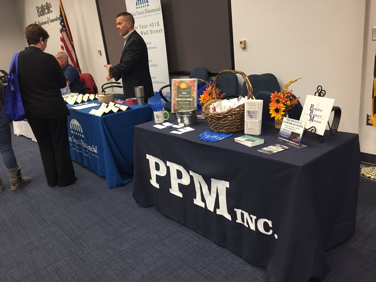 PPMofMD's tweet photo. PPM is out and about at the Battelle Wellness Fair! #cpr #wellnessfair #safetyfirst #FirstResponders #safetytraining https://t.co/l5EN3kniiO