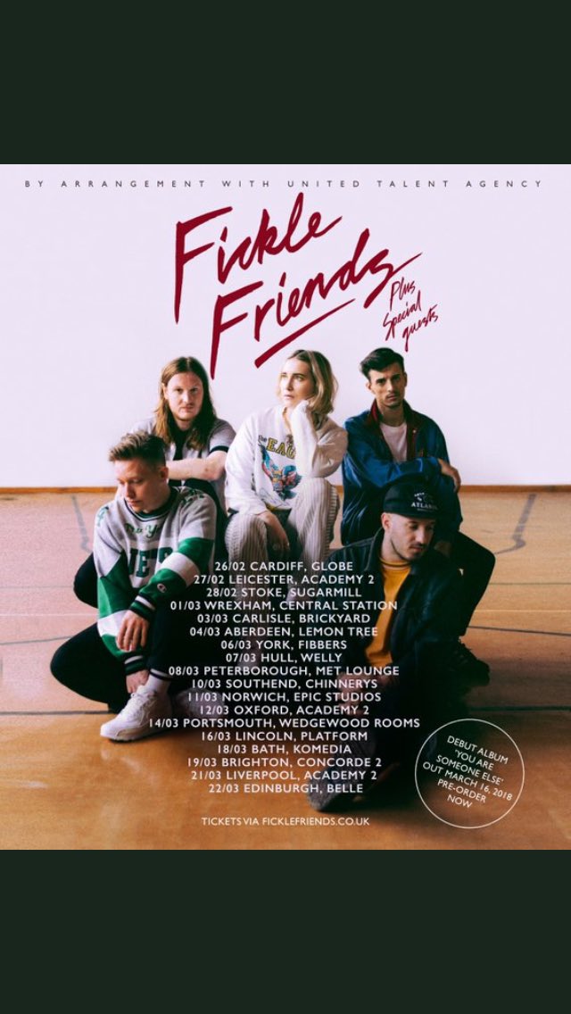 CocoPopsXoXo12's tweet photo. Literally the ONLY thing that has made me the happiest today was @ficklefriends twitter notification about the new album and tour. DEFINITELY Pre-ordering tomorrow because I can’t wait 💛 https://t.co/G2ma1i3Eee