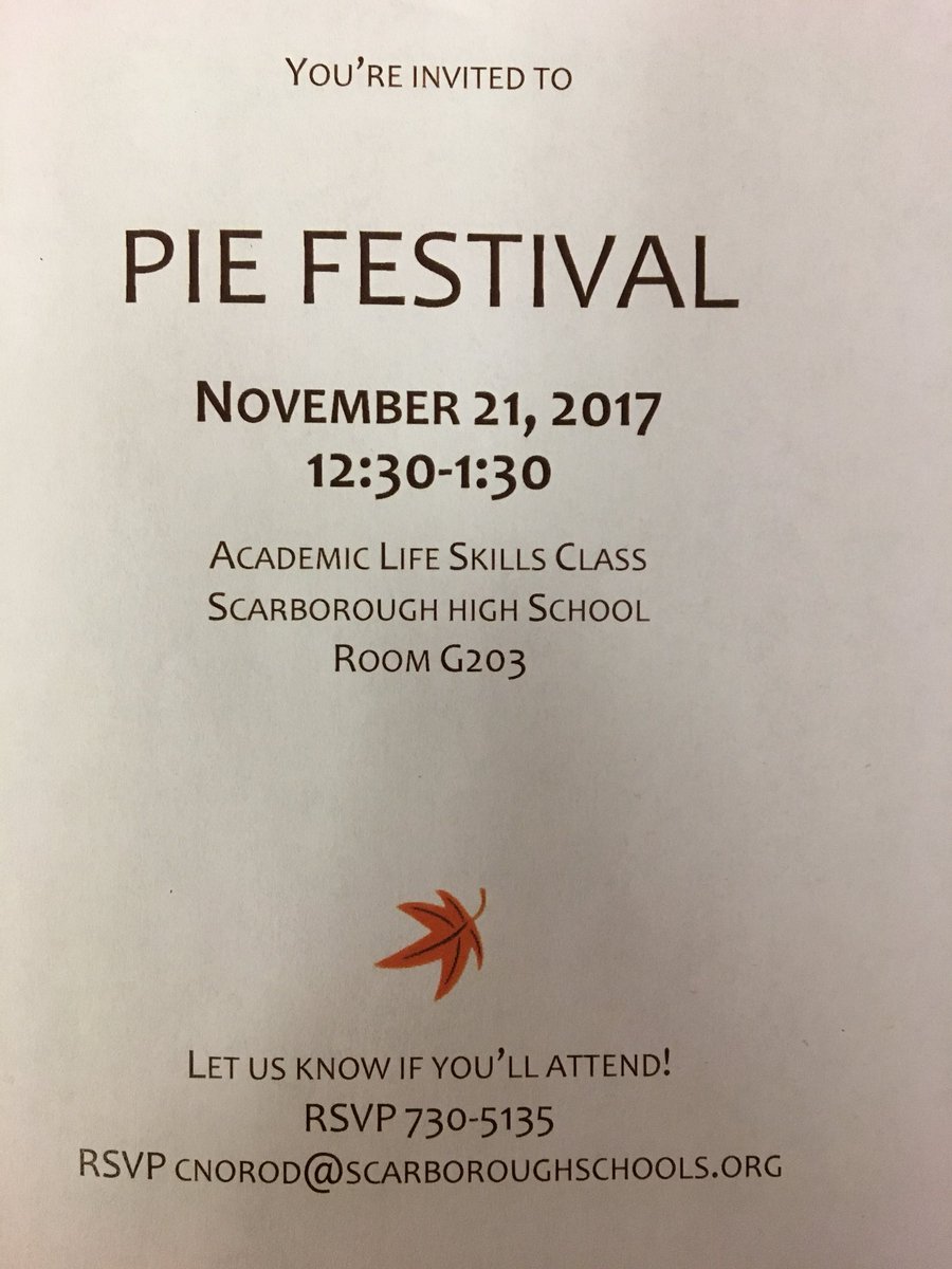 PrincipalCreech's tweet photo. Congratulations to Ms. Norod, her staff, and students of the Academic Life Skills Program for their successful “Pie Festival.” Happy Thanksgiving! #SHSstudents https://t.co/ixe0rBVC67