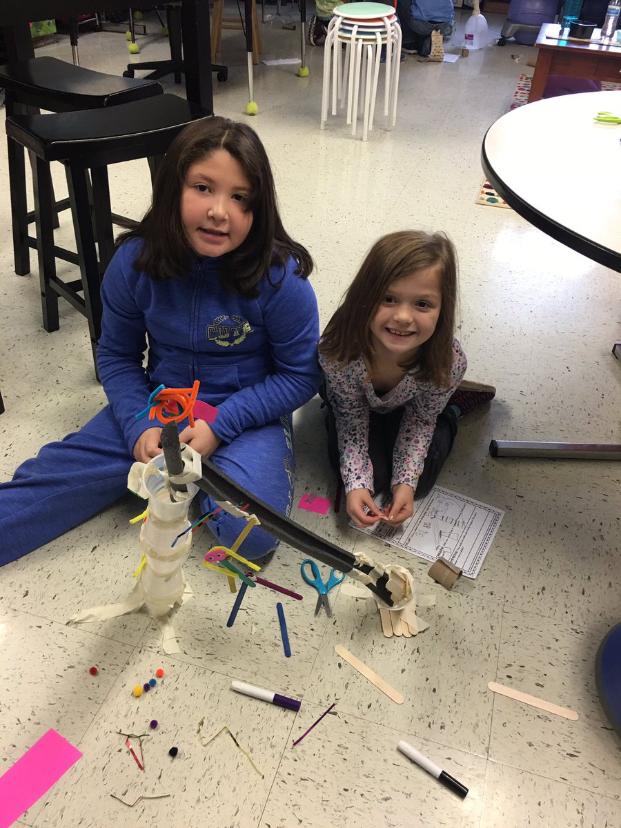 MrsLynchK's tweet photo. Plan it. Build it. Make it fancy. Well done, STEAM-Team. @emerickelem1967 #acornchutechallenge #love2ndgrade https://t.co/vAg7tZt1hV
