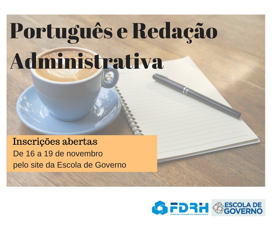 FDRH_RS's tweet photo. Inscrições abertas para o curso de Português e Redação Administrativa para servidores estaduais e municipais do RS. Acesse: https://t.co/xYJB7tfE2Q https://t.co/jj4UapN5AT