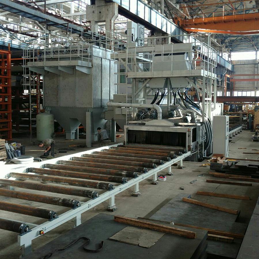 Full automatic roller conveyor shot blasting machine #shotblasting #manufacturing#surfacetreatment #Metal #metalfab #madeinturkey