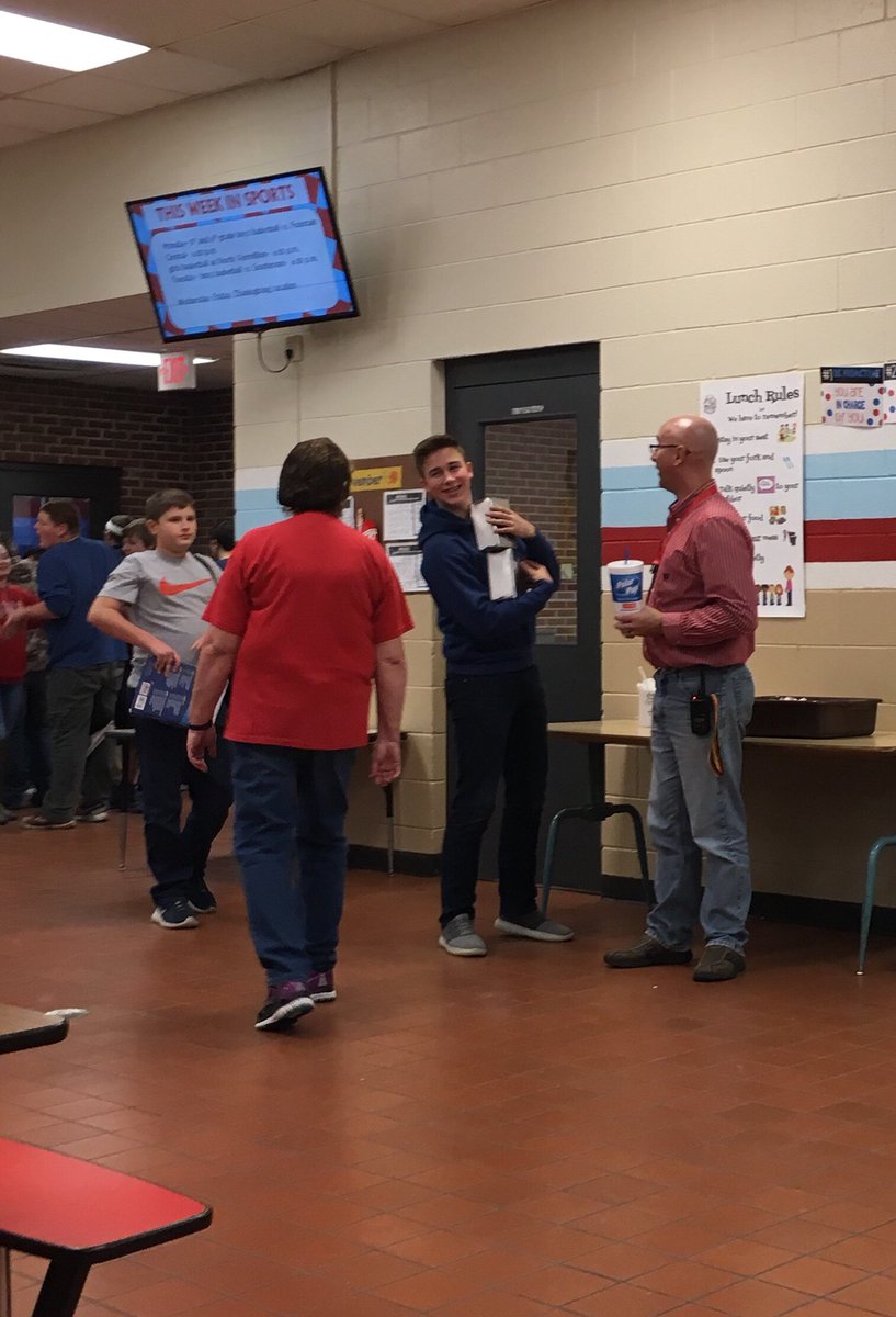 SchulzScottA's tweet photo. Student confiscates principal’s phone, documents hard work and dedication of school leader. #trwarriors #60yearsofwarriorpride #lunchduty #myworkisneverdone #andotherdutiesasassigned https://t.co/Sw090oDhgm