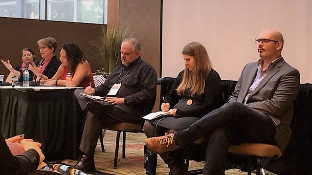CDDPSU's tweet photo. CDD Director Bradford Vivian participated in a roundtable last week at the National Communication Association Convention in Dallas, TX, on the role of university centers and institutes devoted to public deliberation in the current political climate. #NCA2017 https://t.co/w1BX8KJv1q