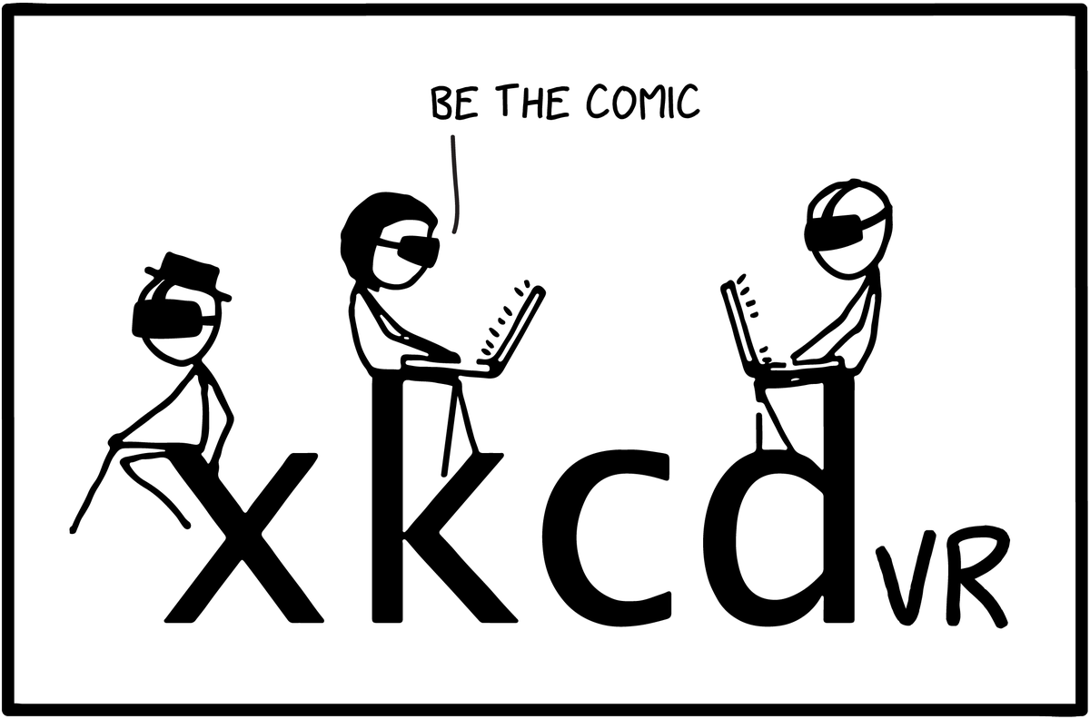 flipsidexr's tweet photo. We spent last weekend participating in #NMMJam + the @itchio #xkcdGameJam, and we made a #VR experience using Flipside which allows you to create your own custom #xkcd comic. More details on our blog: https://t.co/gUCaPvBD41 #VirtualReality #Comics #ComicStrip https://t.co/DSwq2t8z11